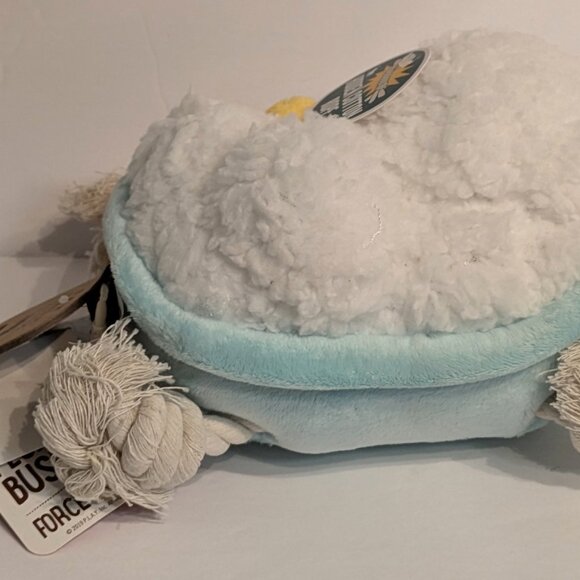 P.L.A.Y. Rub-a-Dub Tub Plush Dog Toy - Blue & White - 6.7" x 3.9" x 4" - Picture 2 of 3